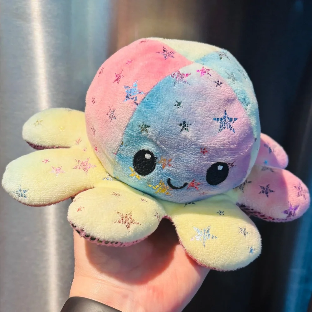Colorful Plush Octopus Toy reversible
